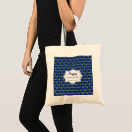 Star von David Happy Hanukkah Watercolor Tragetasche