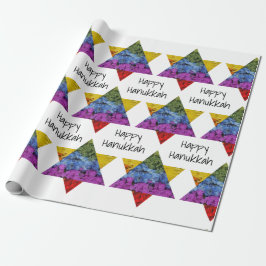 Star von David Happy Hanukkah Wrapping Paper Geschenkpapier