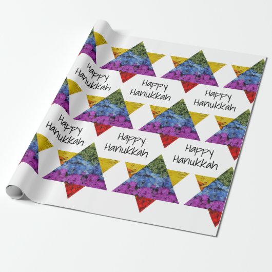 Star von David Happy Hanukkah Wrapping Paper Geschenkpapier (Ungerollt)