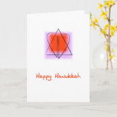 Star von David/Heart Happy Hanukkah Karte (Gelbe Blume)