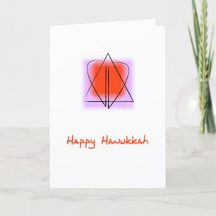Star von David/Heart Happy Hanukkah Karte