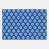 Star von David Jewish Bar Mitzvah Hanukkah Simple Geschenkpapier Set (Vorderseite 3)
