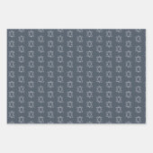 Star von David Jewish Bar Mitzvah Hanukkah Simple Geschenkpapier Set (Vorderseite)