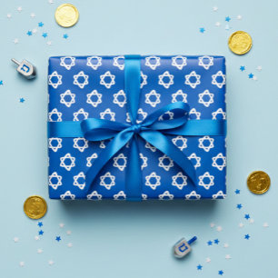 Star von David Jewish Bar Mitzvah Hanukkah Simple Geschenkpapier Set