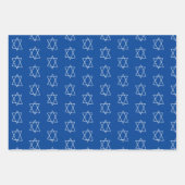 Star von David Jewish Bar Mitzvah Hanukkah Simple Geschenkpapier Set (Vorderseite 3)