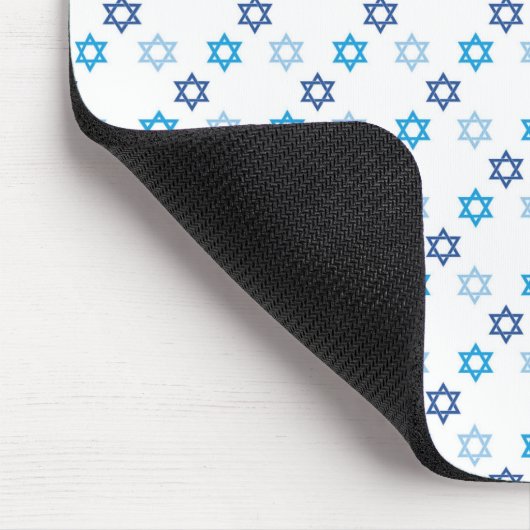 Star von David Jewish Blue und White Mousepad (Ecke)