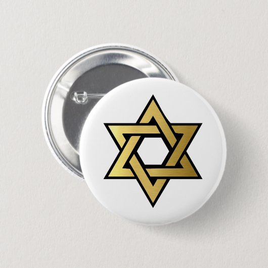 Star von David Jewish Button (Vorne & Hinten)