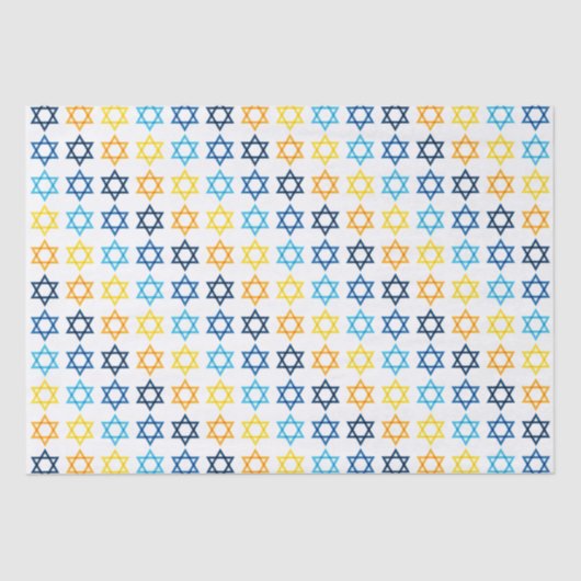 Star von David Jewish Colorful Seidenpapier (Vorderseite)
