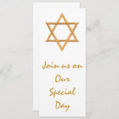 Star von David Jewish Wedding Einladung (Vorne/Hinten)