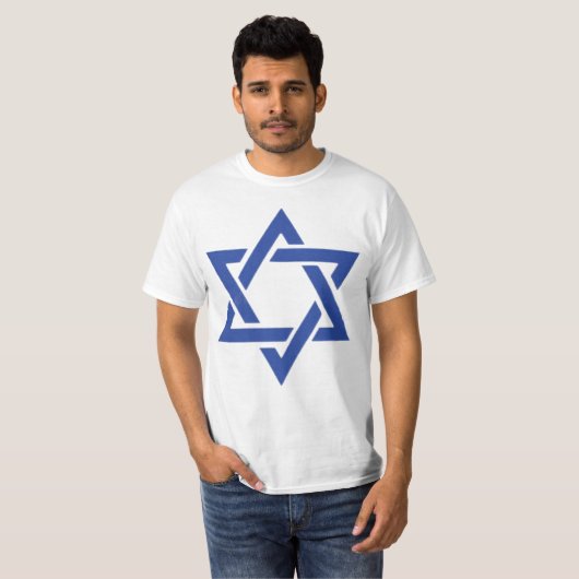 Star von David jüdisch Israel Flag Patriotic T-Shirt (Vorne ganz)