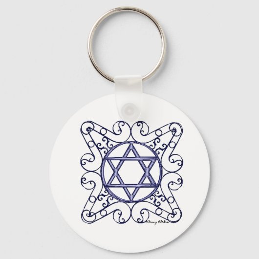 Star von David Key Chain Schlüsselanhänger (Vorderseite)