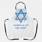 Star von David, Menorah Hanukkah Sameach Schürze (Vorderseite)