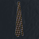 Star von David & Menorah Krawatte<br><div class="desc">Der gelbe Stern von David gefüllt mit blau und eine Menorah.</div>