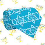 Star von David Menorah Krawatte<br><div class="desc">Hanukkah Stern und Menorah</div>