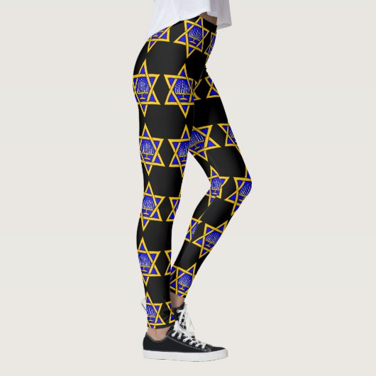 Star von David & Menorah Leggings (Rechts)