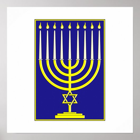 Star von David Menorah Poster (Vorne)
