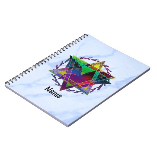 Star von David Multicolor Journal Notizblock (Linke Seite)