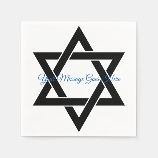 Star von David Napkin mit Text HAMbWG Serviette (Vorderseite)