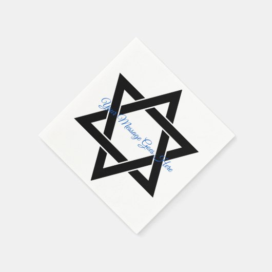 Star von David Napkin mit Text HAMbWG Serviette (Ecke)