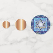 Star von David Navy Blue Gold Konfetti (Rückseiten)