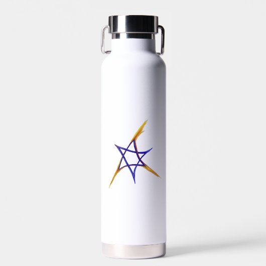 Star von David on Fire Water Flasche (Vorne)