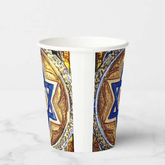 Star von David Paper Cup, Größe: 8oz Paper Cup Pappbecher (Rechts)