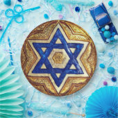 Star von David Paper Tellers, 9" Round Paper Plate Pappteller (Party)