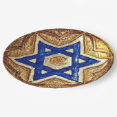 Star von David Paper Tellers, 9" Round Paper Plate Pappteller (Schrägansicht)