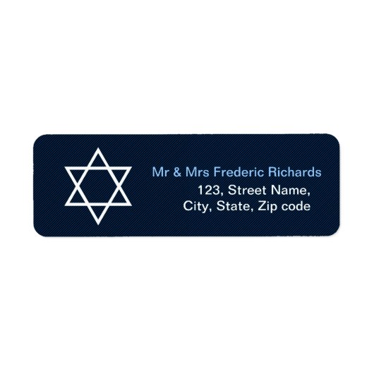 Star von David Pattern Bar Mitzvah (Vorne)