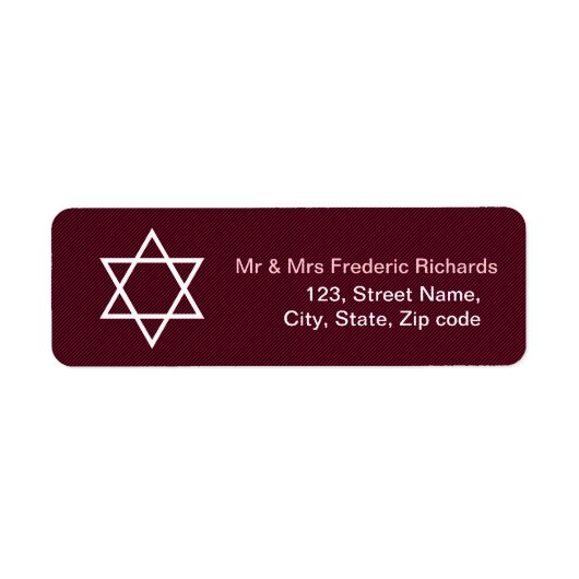 Star von David Pattern Bat Mitzvah (Vorne)