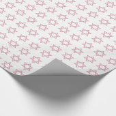 Star von David Pattern-Pink Geschenkpapier (Ecke)