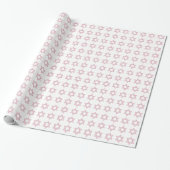 Star von David Pattern-Pink Geschenkpapier (Ungerollt)