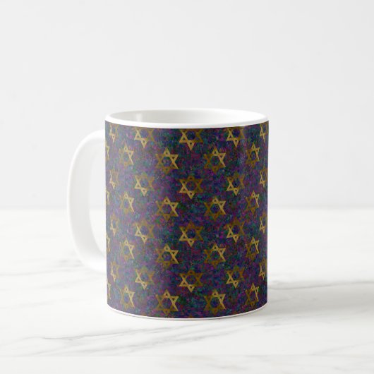 Star von David Pattern Tasse (Vorderseite Links)