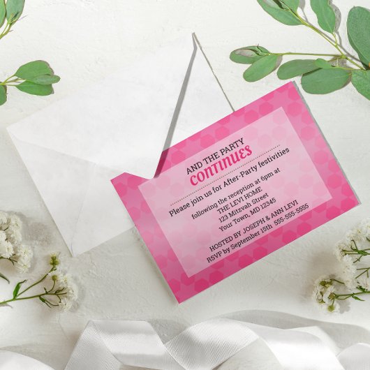 Star von David Pink Ombre Bat Mitzvah nach dem Par Einladung