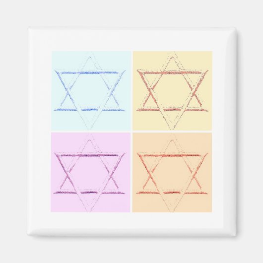 Star von David Pop Art Magnet (Vorne)
