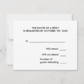 Star von David RSVP Karten Red Dots Black (Rückseite)