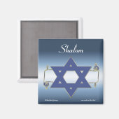 Star von David Scroll Magnet (Vorderseite/Rückseite)