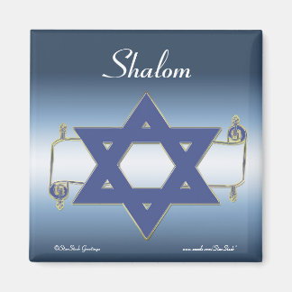 Star von David Scroll Magnet