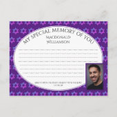 Star von David SHARE A MEMORY Foto Card Postkarte (Vorderseite)