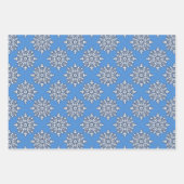 Star von David Snowflakes Hanukkah Set Geschenkpapier Set (Vorderseite 2)