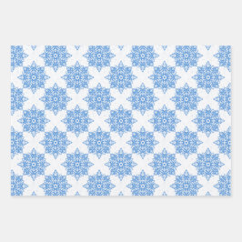 Star von David Snowflakes Hanukkah Set Geschenkpapier Set