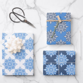 Star von David Snowflakes Hanukkah Set Geschenkpapier Set