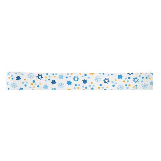 Star von David Snowflakes Satinband (Vorderseite)