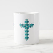 Star von David Star Cross Blue Illusion Jumbo-Tasse (Vorderseite)