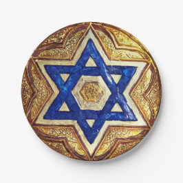 Star von David Tellers, 7" Round Paper Plate Pappteller