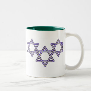 Star von David Trio Zweifarbige Tasse