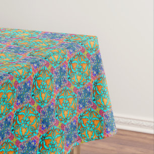Star von David Turquoise fine Tischdecke