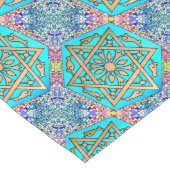 Star von David Turquoise Table Runner Großer Tischläufer (Ecke)