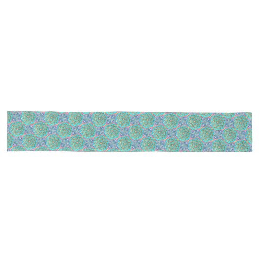 Star von David Turquoise Table Runner Großer Tischläufer (Horizontal)