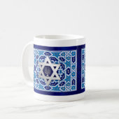 Star von David und Menorah Hanukkah Geschenkideen  Kaffeetasse (Vorderseite Links)